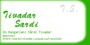 tivadar sardi business card