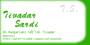 tivadar sardi business card